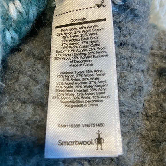 Smartwool CHUP Potlach 1/2 Zip Sweater Frosty Green Heather small - Picture 4 of 5